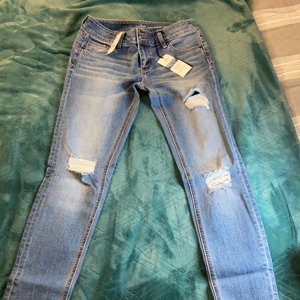 Distressed jeans